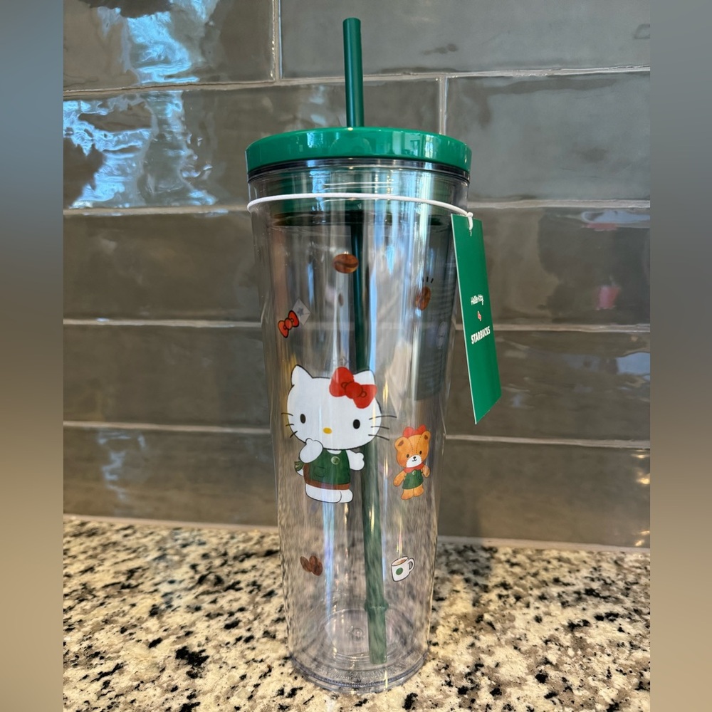 Starbucks Hello Kitty Cold Cup Acrylic Tumbler 24oz Limited Edition 2025